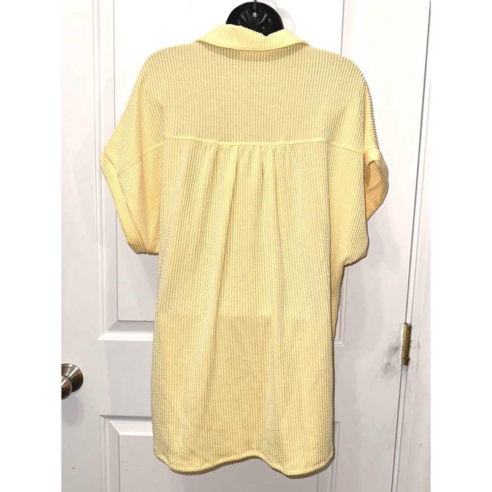 Blumin Yellow Collared Ribbed Top - image 6